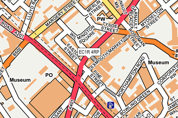 EC1R 4RP map - OS OpenMap – Local (Ordnance Survey)