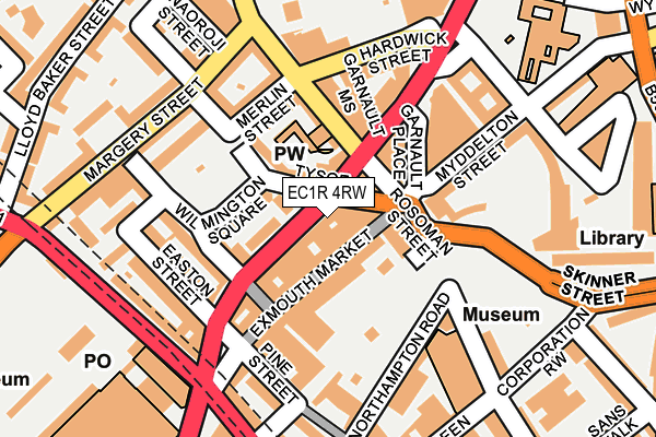 EC1R 4RW map - OS OpenMap – Local (Ordnance Survey)