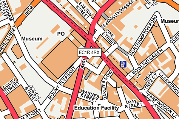 EC1R 4RX map - OS OpenMap – Local (Ordnance Survey)