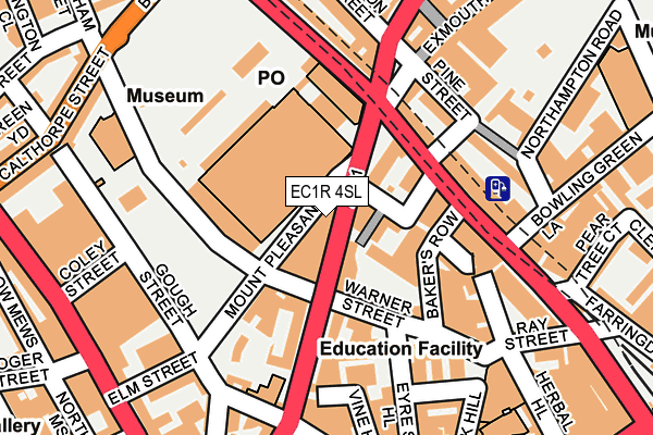 EC1R 4SL map - OS OpenMap – Local (Ordnance Survey)