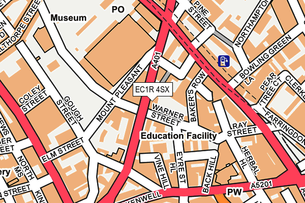 EC1R 4SX map - OS OpenMap – Local (Ordnance Survey)