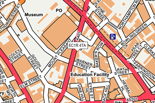 EC1R 4TA map - OS OpenMap – Local (Ordnance Survey)