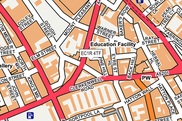 EC1R 4TF map - OS OpenMap – Local (Ordnance Survey)