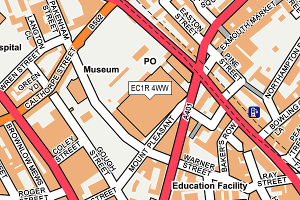 EC1R 4WW map - OS OpenMap – Local (Ordnance Survey)