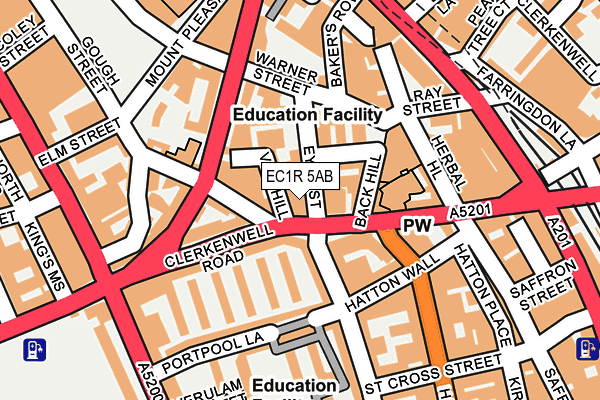 EC1R 5AB map - OS OpenMap – Local (Ordnance Survey)