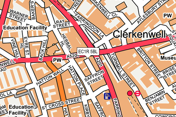 EC1R 5BL map - OS OpenMap – Local (Ordnance Survey)