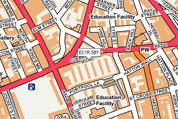 EC1R 5BY map - OS OpenMap – Local (Ordnance Survey)