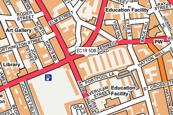 EC1R 5DB map - OS OpenMap – Local (Ordnance Survey)