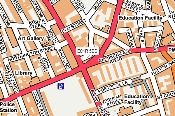 EC1R 5DD map - OS OpenMap – Local (Ordnance Survey)