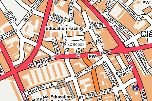 EC1R 5DF map - OS OpenMap – Local (Ordnance Survey)