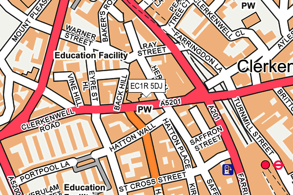 EC1R 5DJ map - OS OpenMap – Local (Ordnance Survey)