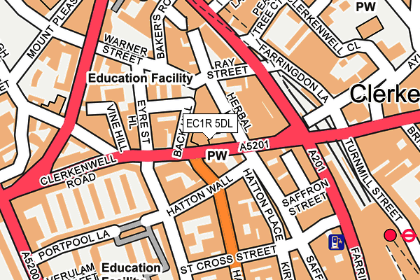 EC1R 5DL map - OS OpenMap – Local (Ordnance Survey)