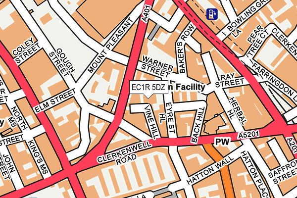 EC1R 5DZ map - OS OpenMap – Local (Ordnance Survey)