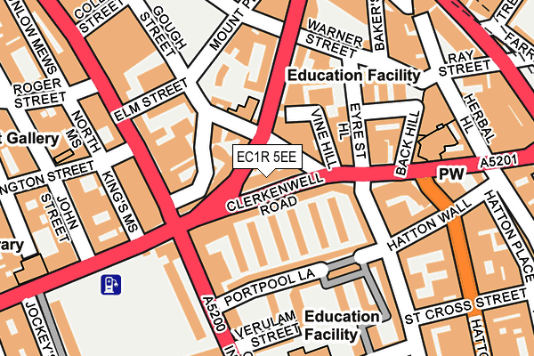 EC1R 5EE map - OS OpenMap – Local (Ordnance Survey)