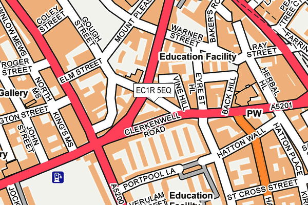 EC1R 5EQ map - OS OpenMap – Local (Ordnance Survey)