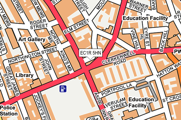 EC1R 5HN map - OS OpenMap – Local (Ordnance Survey)