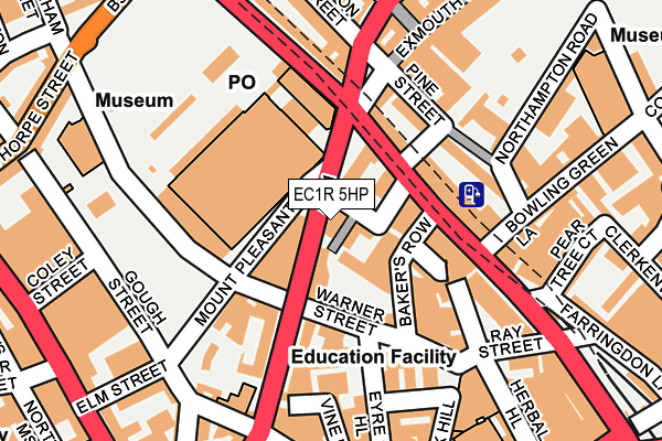 EC1R 5HP map - OS OpenMap – Local (Ordnance Survey)