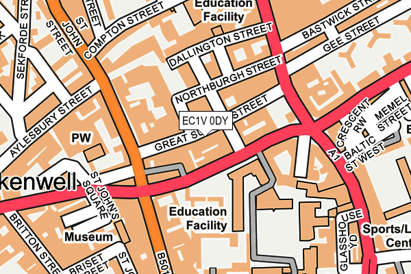 EC1V 0DY map - OS OpenMap – Local (Ordnance Survey)