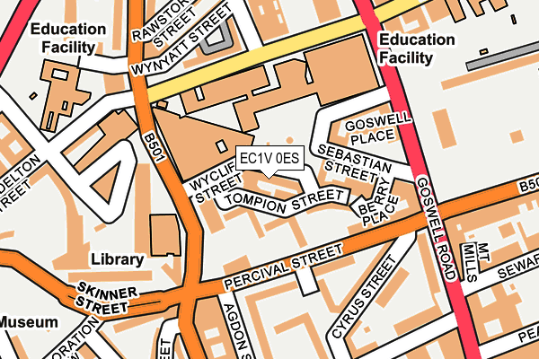EC1V 0ES map - OS OpenMap – Local (Ordnance Survey)
