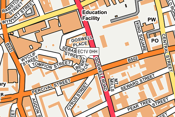 EC1V 0HH map - OS OpenMap – Local (Ordnance Survey)