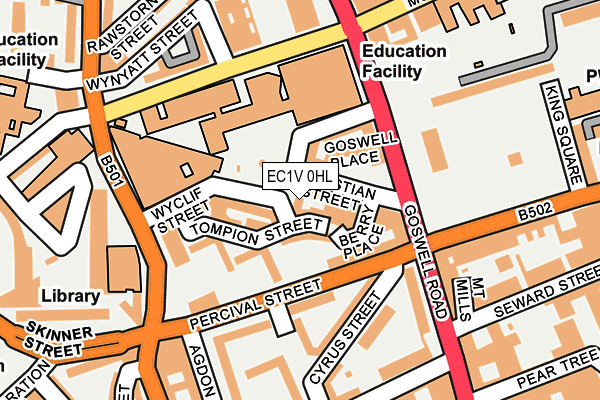 EC1V 0HL map - OS OpenMap – Local (Ordnance Survey)