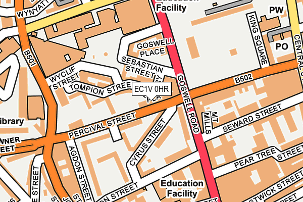 EC1V 0HR map - OS OpenMap – Local (Ordnance Survey)