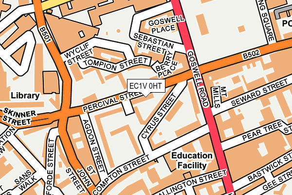 EC1V 0HT map - OS OpenMap – Local (Ordnance Survey)