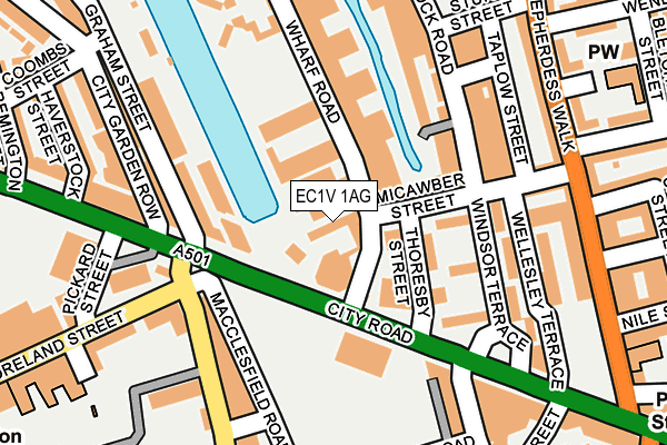 EC1V 1AG map - OS OpenMap – Local (Ordnance Survey)