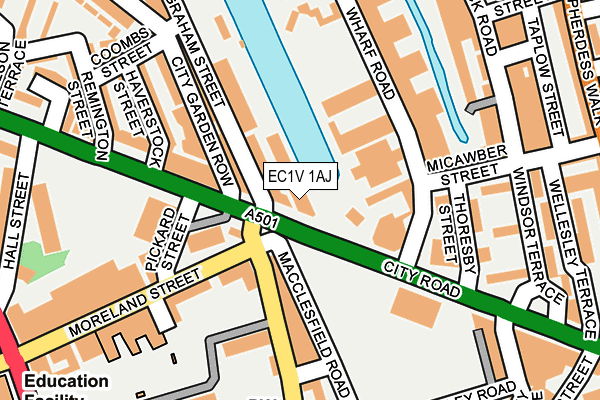EC1V 1AJ map - OS OpenMap – Local (Ordnance Survey)