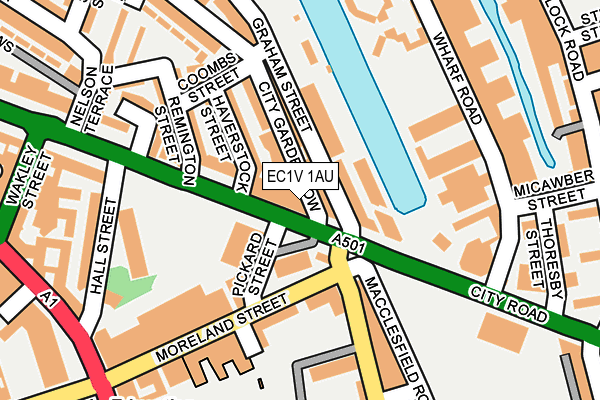 EC1V 1AU map - OS OpenMap – Local (Ordnance Survey)