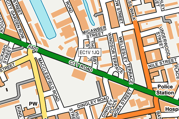 EC1V 1JQ map - OS OpenMap – Local (Ordnance Survey)