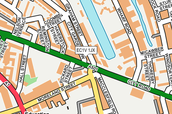 EC1V 1JX map - OS OpenMap – Local (Ordnance Survey)