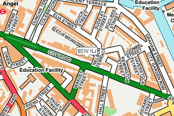 EC1V 1LJ map - OS OpenMap – Local (Ordnance Survey)
