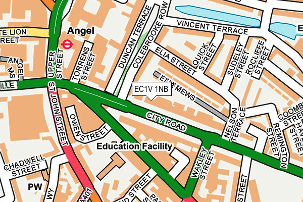 EC1V 1NB map - OS OpenMap – Local (Ordnance Survey)