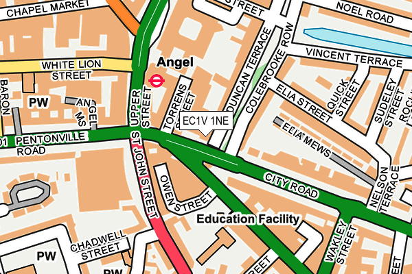 EC1V 1NE map - OS OpenMap – Local (Ordnance Survey)