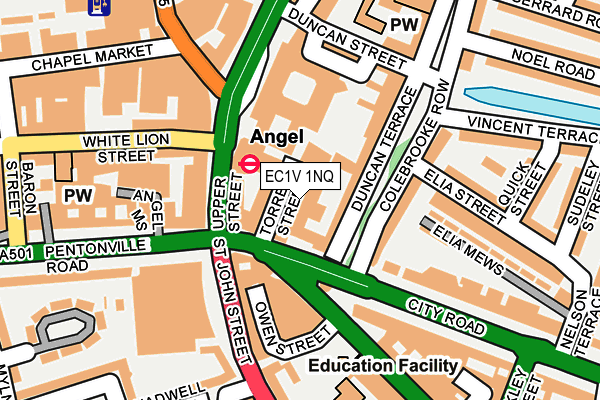 EC1V 1NQ map - OS OpenMap – Local (Ordnance Survey)