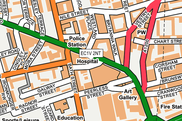 EC1V 2NT map - OS OpenMap – Local (Ordnance Survey)