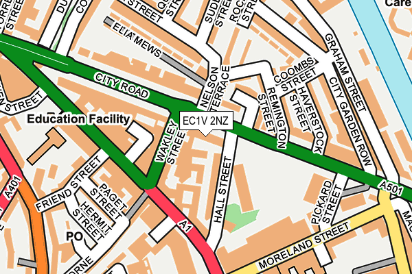EC1V 2NZ map - OS OpenMap – Local (Ordnance Survey)