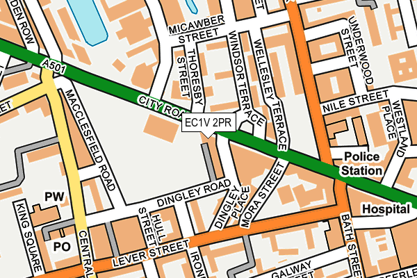 EC1V 2PR map - OS OpenMap – Local (Ordnance Survey)