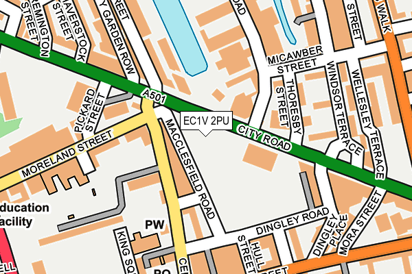 EC1V 2PU map - OS OpenMap – Local (Ordnance Survey)