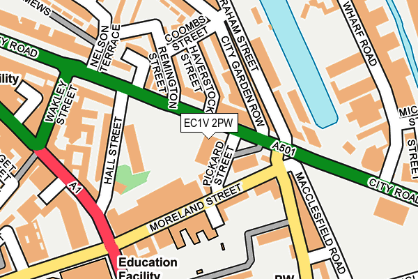 EC1V 2PW map - OS OpenMap – Local (Ordnance Survey)