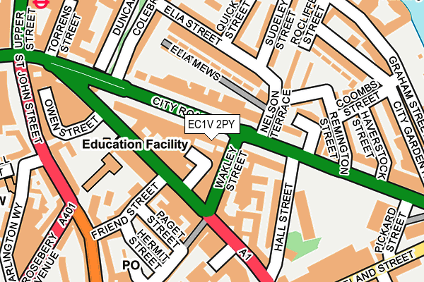 EC1V 2PY map - OS OpenMap – Local (Ordnance Survey)
