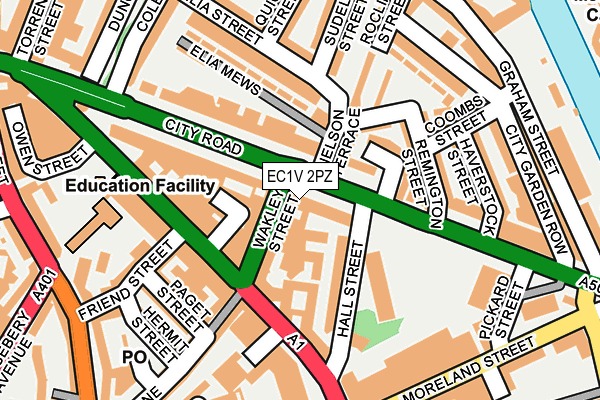 EC1V 2PZ map - OS OpenMap – Local (Ordnance Survey)