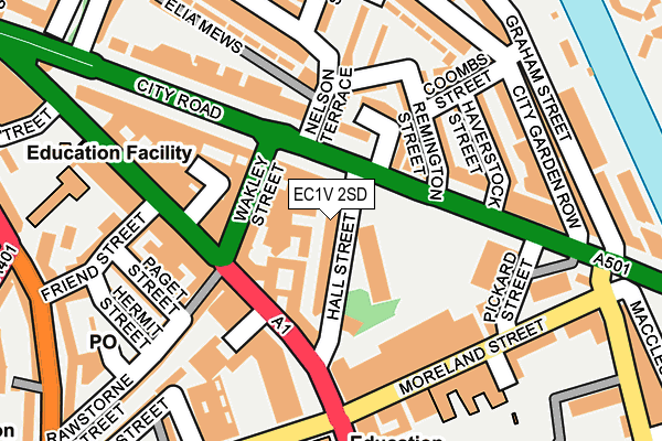 EC1V 2SD map - OS OpenMap – Local (Ordnance Survey)
