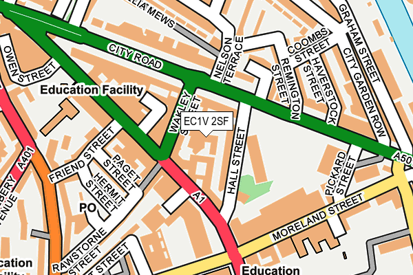 EC1V 2SF map - OS OpenMap – Local (Ordnance Survey)