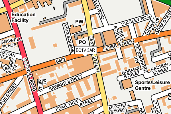 EC1V 3AR map - OS OpenMap – Local (Ordnance Survey)