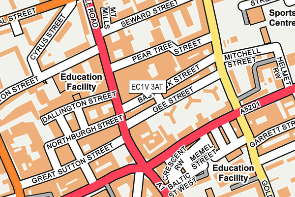 EC1V 3AT map - OS OpenMap – Local (Ordnance Survey)