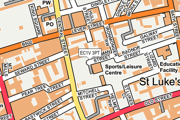 EC1V 3PT map - OS OpenMap – Local (Ordnance Survey)