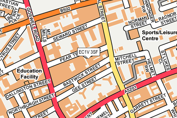 EC1V 3SF map - OS OpenMap – Local (Ordnance Survey)