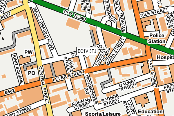 EC1V 3TJ map - OS OpenMap – Local (Ordnance Survey)